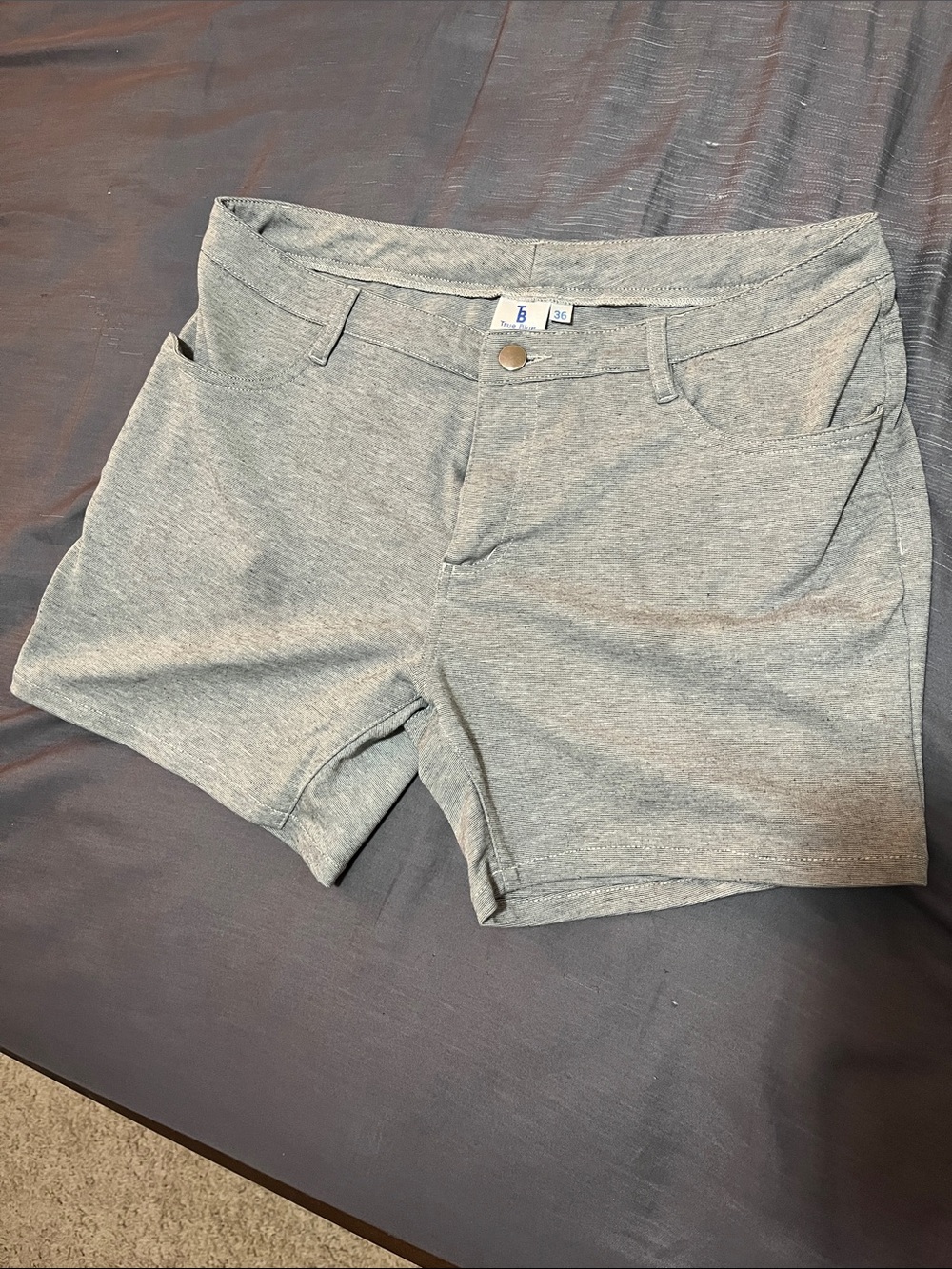 Men’s Knit Shorts with Front Pockets — Heather Gray